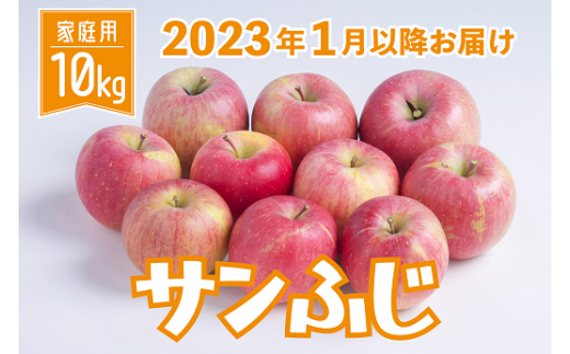 りんご サンふじ 家庭用 10kg【2023年1月以降お届け】