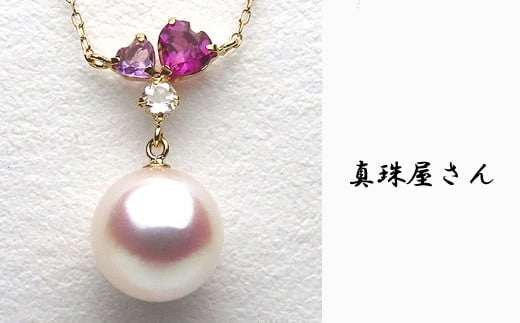✴︎極美品　K18 18金 小粒 アコヤ真珠 パール ルビー デザイン リング
