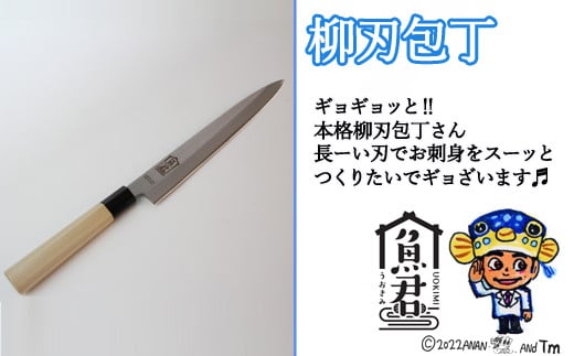 H20-105 【さかなクンオリジナル】柳刃包丁 23cm - 岐阜県関市