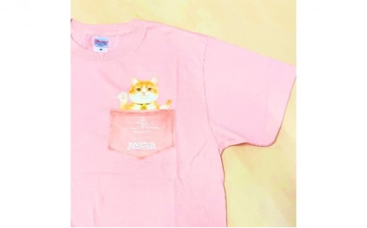 猫城主 さんじゅーろ—Tシャツ(ピンク)