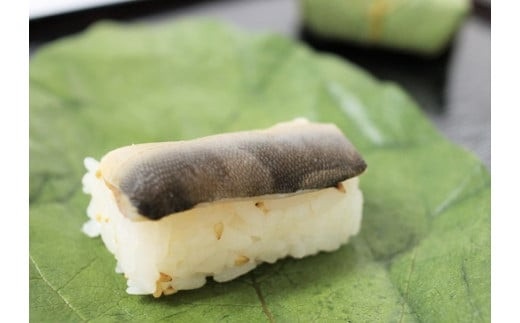 柿の葉香る一口サイズの若鮎のお寿司