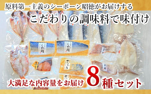 目利きが選んだごちそう旬魚 8種11枚7切 セット 干物 粕漬け しめ鯖