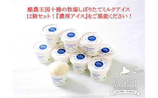 放牧牛のしぼりたてミルクアイス１２個入り(AB0001) 1022232 - 北海道広尾町