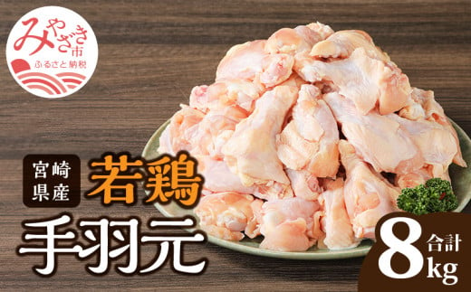 宮崎県産 若鶏 手羽元 2kg×4袋 計8kg_M203-001_02