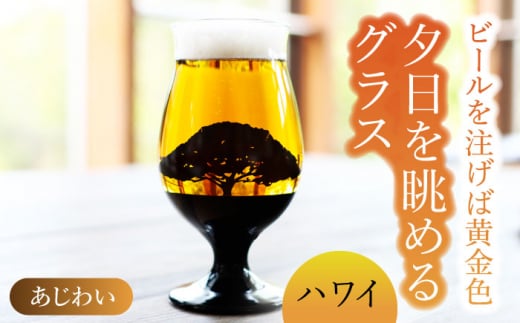 夕日を眺める グラス あじわい『ハワイ』【丸モ高木陶器】 ビールグラス 酒器 贈答  [TBA166]