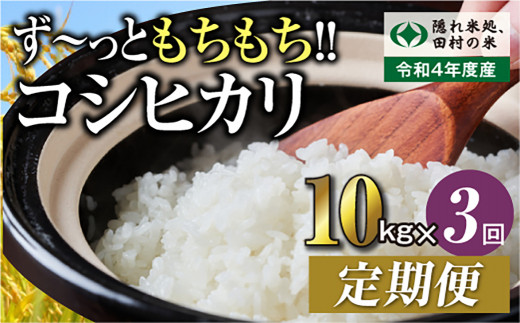 9/30まで!!受付終了】【 令和4年産 定期便 3回 】 コシヒカリ 5kg × 2