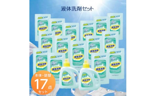 液体洗剤セット  600ml×2本、500ml×15袋【1289883】 735483 - 愛知県瀬戸市