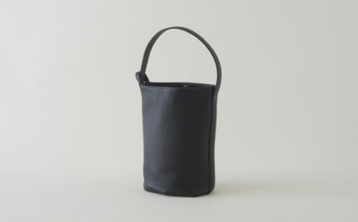 No.293-02 purr（パー） three | SMALL onehandle bag(black) ／ バケツ型バッグ 革製品  ソフトシュリンク 牛革 兵庫県|南制作所