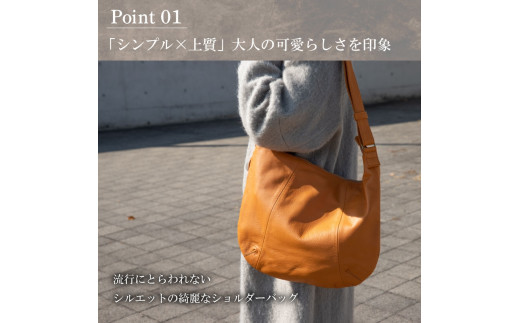 【ショルダーバッグ】斜めがけ 牛革 本革 ソフトレザー サイドポケット【ak-20csキャメル】（EE0538-SJ）