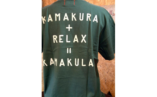 鎌倉ブランドの老舗「KAMAKULAX」の定番オリジナル RELAX Ｔシャツ【オートミール】Sサイズ