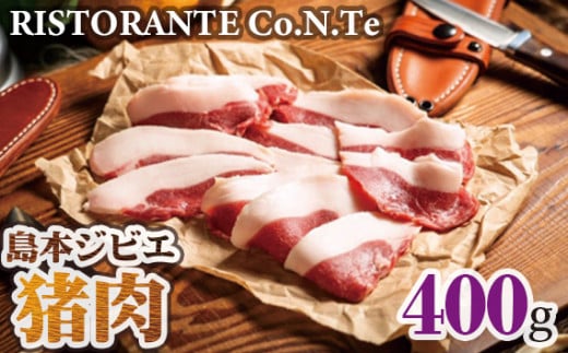 No.038 島本ジビエ「猪肉」約400g ／ 狩猟肉 イノシシ肉 スライス 大阪府 特産品