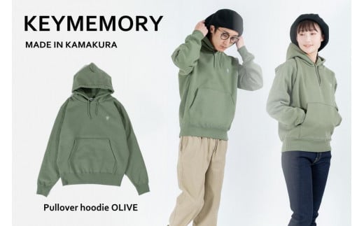 《1》レディースL～メンズM　プルオーバーパーカー　OLIVE 446147 - 神奈川県鎌倉市