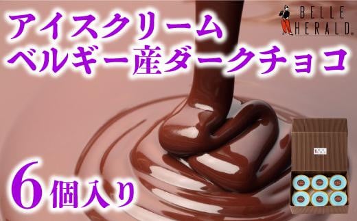 【ほどよい口どけ】アイスクリーム ベルギー産ダークチョコ使用 ６個入 上質なコクと香り 濃厚 スイーツ 531999 - 愛知県名古屋市