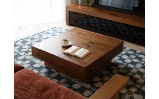 ふるさと納税 福岡県 大川市 CHOCOLAT Living Table 119 oak (glass top)-