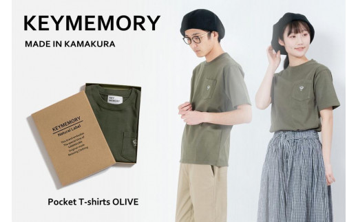 ＜1＞レディースMサイズ　Natural Label Pocket T-shirts　OLIVE 455988 - 神奈川県鎌倉市