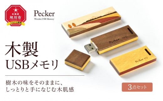 木製USBメモリ 3点セット_00055 913069 - 北海道旭川市