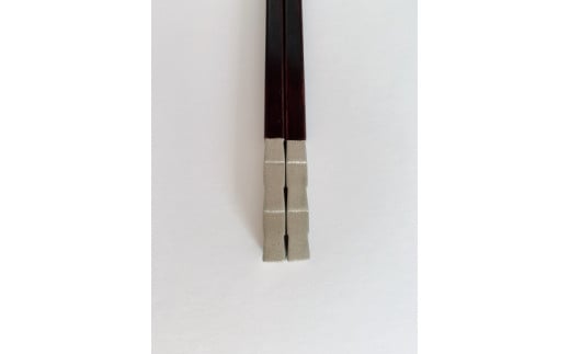 鎌倉彫　箸「市松」錫　21.5cm 444459 - 神奈川県鎌倉市