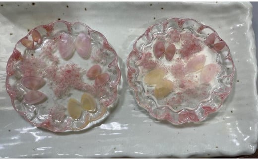 桜貝の小皿２枚セット 460862 - 神奈川県鎌倉市