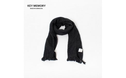 【KEY MEMORY】ウールアクリルスカーフ　BLACK 454336 - 神奈川県鎌倉市
