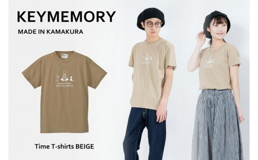 [0][KEYMEMORY鎌倉]TIMEイラストTシャツBEIGE