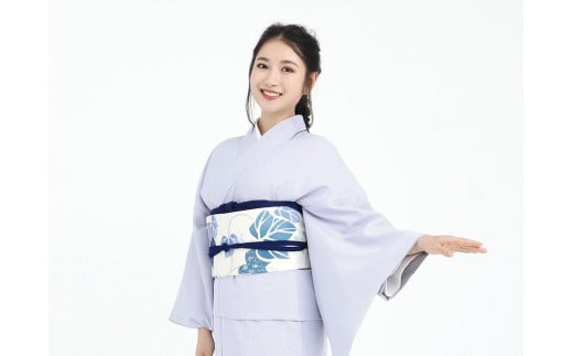 【たゆたふ】30秒で着られる色無地 袷 六花(ROCCA)(薄グレー Lサイズ) 748458 - 京都府京都市