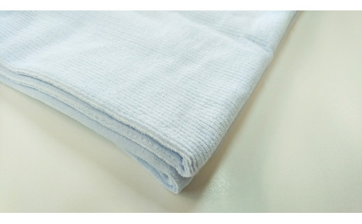 軽量シール織綿毛布　横ボーダー（ブルー）　松岡織物株式会社 479122 - 和歌山県九度山町
