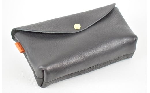 【全6色】栃木レザー ポーチ02M　小物入れ バッグの中もスッキリ 化粧ポーチ/Pouch　02/M/ブラック/minca　425 700471 - 栃木県栃木市