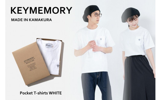 【KEY MEMORY】Natural Label Pocket T-shirts WHITE〈１〉レディースMサイズ 444478 - 神奈川県鎌倉市