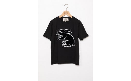 直植毛フロッキーTシャツ　ウサギ黒　(Lサイズ) 746451 - 京都府京都市