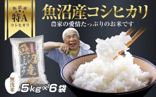 DH06 「無洗米」 新潟県 魚沼産 コシヒカリ お米 20kg こしひかり 精米