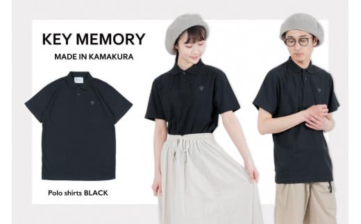 《2》【KEYMEMORY鎌倉】KMポロシャツ BLACK　メンズLサイズ