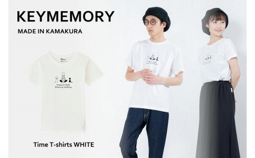 《3》【KEYMEMORY鎌倉】TIMEイラストTシャツWHITE 457880 - 神奈川県鎌倉市