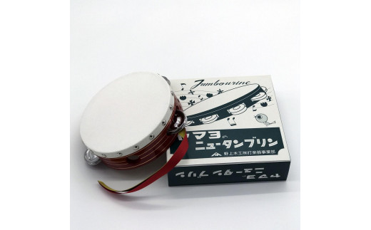 タンバリン 牛革付 15cm 木枠色赤（金線入） 483763 - 和歌山県海南市