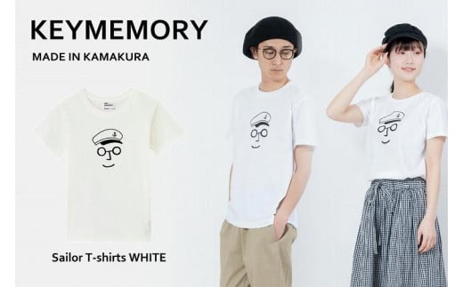 《2》【KEYMEMORY鎌倉】セーラー帽イラストTシャツ WHITE 457835 - 神奈川県鎌倉市