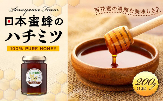 日本蜜蜂のハチミツ100％！はちみつ（1本）  高級 自然食品 無添加 ニホンミツバチ 701410 - 栃木県栃木市