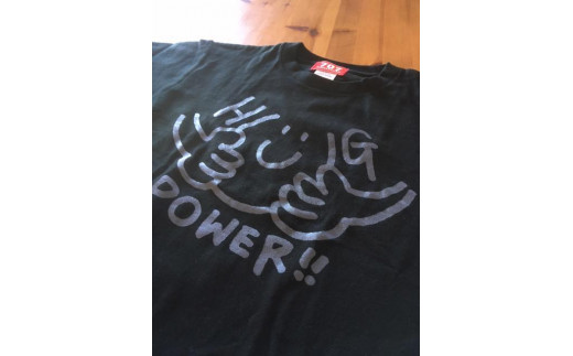 鎌倉ブランドの老舗「KAMAKULAX」の定番オリジナルHUG POWER ! Tシャツ【ブラック】XLサイズ 457710 - 神奈川県鎌倉市