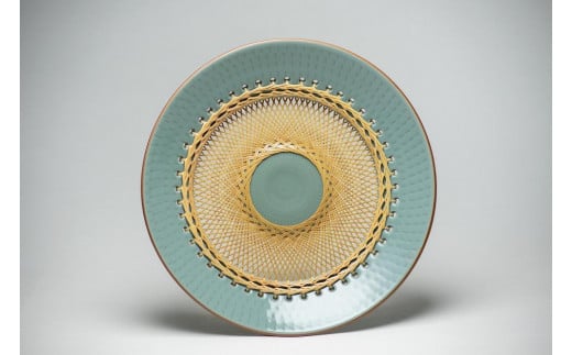 【蘇嶐窯】陶と竹の伝統技術を組み合わせた飾り皿 745992 - 京都府京都市