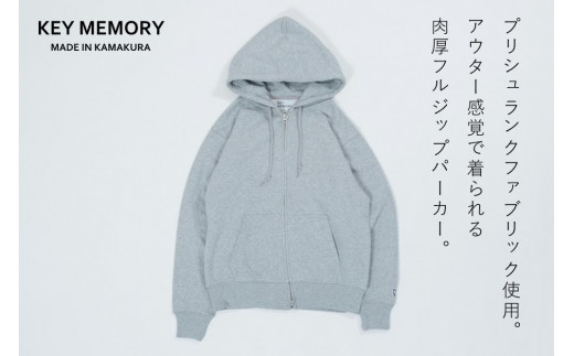 《0》レディースM　【KEYMEMORY 鎌倉】ジップパーカー　GRAY 449338 - 神奈川県鎌倉市