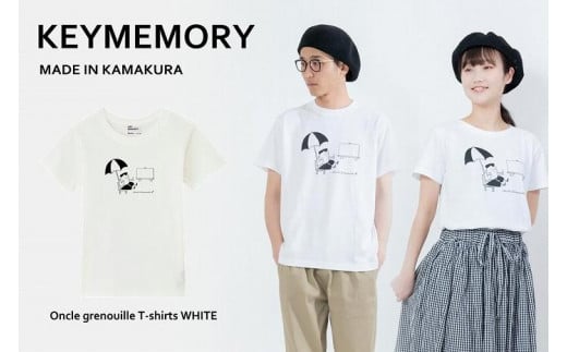 《2》【KEYMEMORY鎌倉】GrenouilleイラストTシャツ WHITE 457862 - 神奈川県鎌倉市