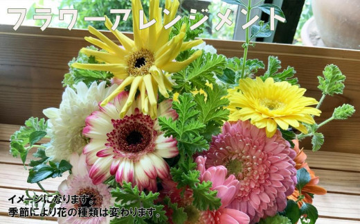 生花　季節のフラワーアレンジメント　小サイズ 464352 - 高知県高知市