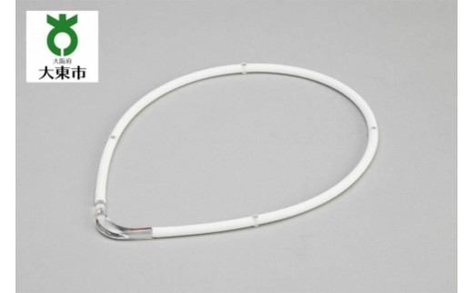 【Phiten】 ファイテン RAKUWA磁気チタンネックレスS-2 ホワイト×クリア  45cm