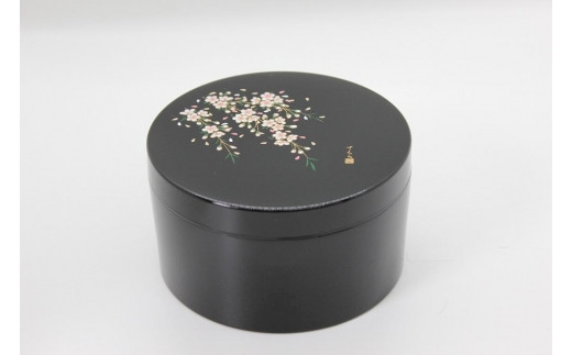 紀州漆器　ボンボニエール　黒　桜さくら 481035 - 和歌山県海南市