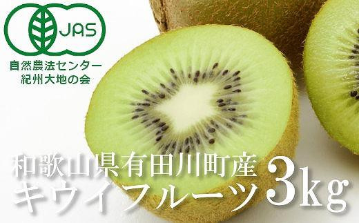 和歌山県有田川町産 有機JASキウイフルーツ3kg