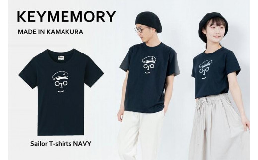 2》【KEYMEMORY鎌倉】セーラー帽イラストTシャツ NAVY - 神奈川県鎌倉