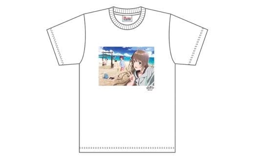 白い砂のアクアトープ描き下ろしTシャツ Mサイズ - 沖縄県南城市