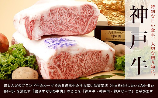 冷蔵便】神戸牛 ステーキセット 計300g（ロース＆モモ 150g 各1枚