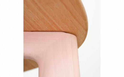 旭川家具 いさみや pon(ポン) Bambi Table(バンビテーブル)ピンク色