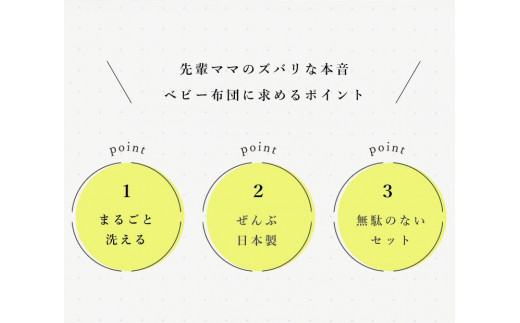 サンデシカ ベビー布団 セット ミニサイズ はじめてママのお悩みを解決 6点セッ