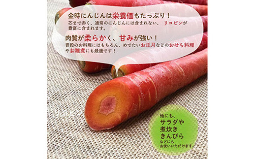 都内マルシェで人気のお野菜！ 〈有機JAS認証〉金時にんじん 3kg F21R