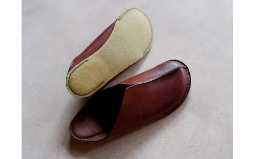 靴 ルームシューズ タンニンレザー Mサイズ ( 22.5 ～ 24.5cm )